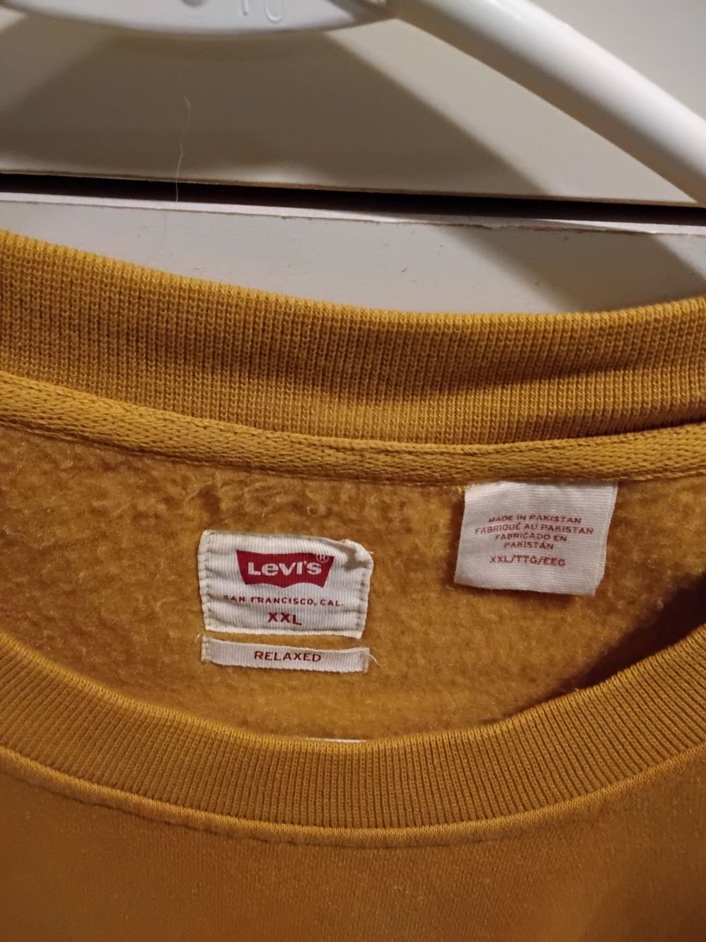 Levi's Men's Mustard Yellow Crewneck Sweatshirt - Picture 2 of 3